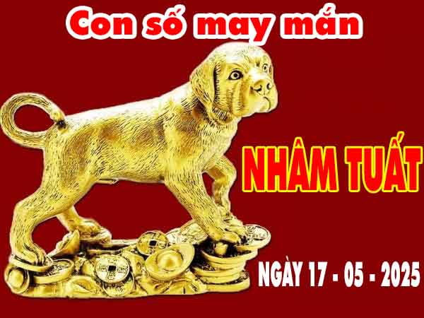 Cặp số đẹp may mắn tuổi Nhâm Tuất ngày 17/5/2025 thứ 7 hôm nay