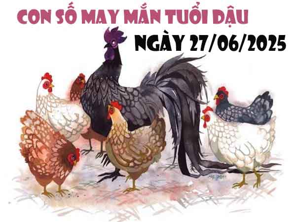Con số may mắn tuổi Dậu ngày 27/6/2025 thứ 6 hôm nay