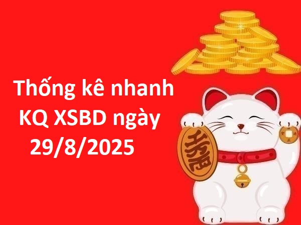Thống kê nhanh KQ XSBD ngày 29/8/2025 hôm nay