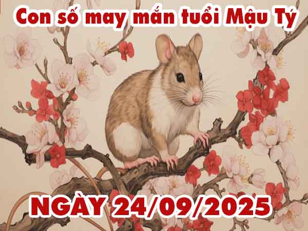 Con số tài lộc tuổi Mậu Tý ngày 24/9/2025 thứ 4 hôm nay